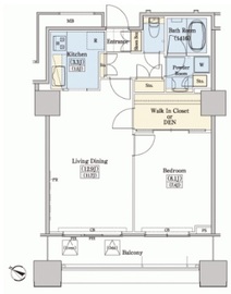 レジディアタワー上池袋 タワー棟 1711 間取り図