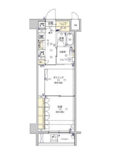 フィース水天宮前 2階 間取り図
