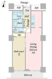 天王洲ビュータワー 2707 間取り図