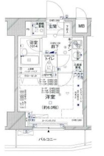 コンシェリア新橋 11階 間取り図