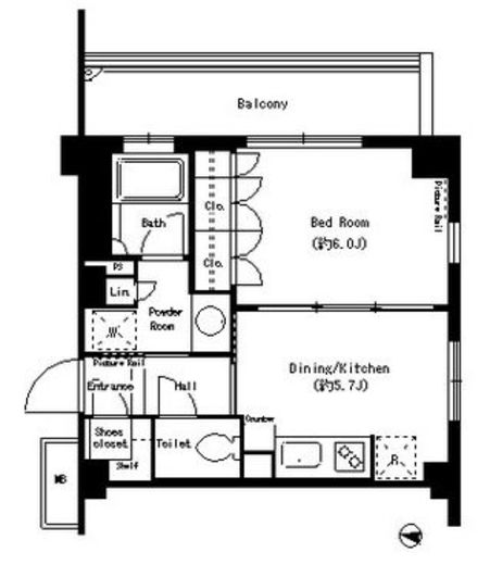 パークアクシス目黒本町 512 間取り図