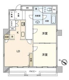 マノー乃木坂 2階 間取り図