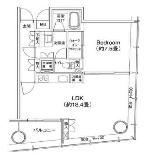 YOTSUYA RESIDENCE 806 間取り図