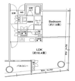 YOTSUYA RESIDENCE 806 間取り図