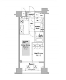 MFPRコート赤坂見附 203 間取り図