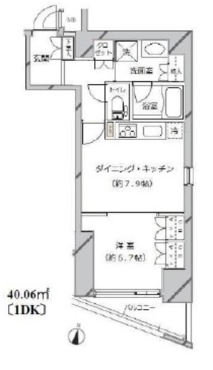 ライジングプレイス秋葉原 5階 間取り図