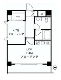 四谷デュープレックスD-R 3階 間取り図