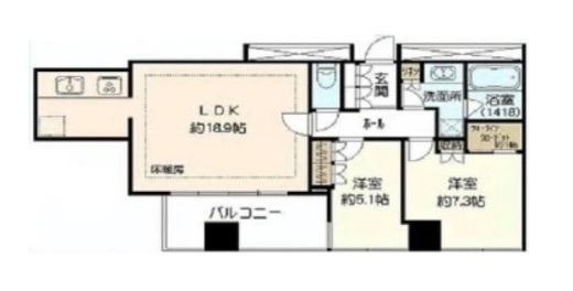 シティタワー新宿新都心 29階 間取り図