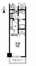 レジディア上野御徒町 1208 間取り図