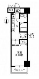 レジディア上野御徒町 1503 間取り図