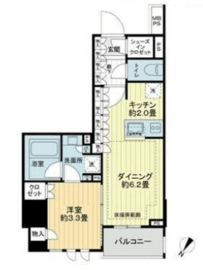 ライオンズ蔵前レジデンス 4階 間取り図