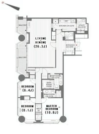 赤坂溜池タワーレジデンス 1410 間取り図