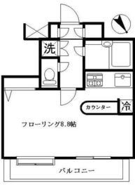 ヴィルヌーブタワー駒沢 6階 間取り図