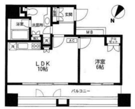 ファミールグラン銀座4丁目 10階 間取り図