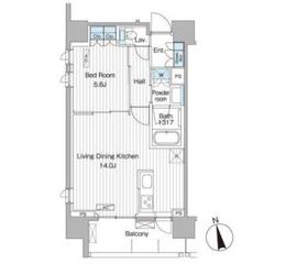 ヴェルデコート西新宿 502 間取り図