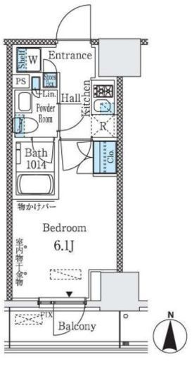 パークキューブ大井町レジデンス 1103 間取り図