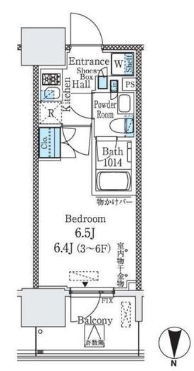パークキューブ大井町レジデンス 1011 間取り図