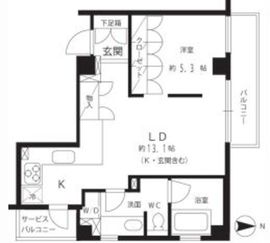 オークウッドハウス 303 間取り図