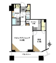 コンシェリア西新宿タワーズウエスト 21階 間取り図