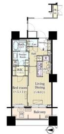 パークタワーグランスカイ 5階 間取り図
