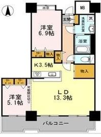 品川シーサイドビュータワー1 510 間取り図