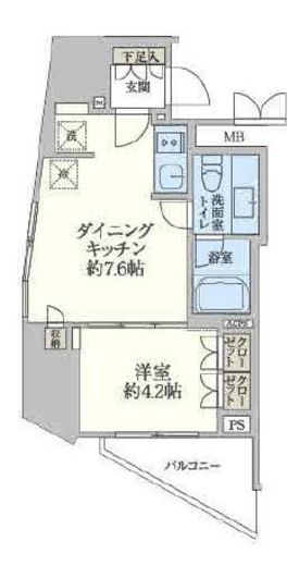 レジディア文京小石川Ⅱ 1101 間取り図