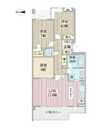 デュオヒルズ御殿山 2階 間取り図