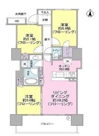 ザ・グランアルト錦糸町 21階 間取り図