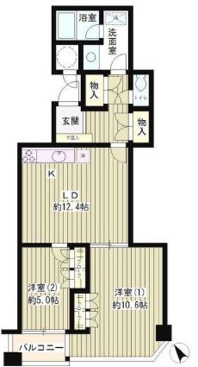 ニチレイ明石町レジデンス 1505 間取り図