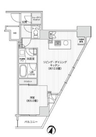 レジディア笹塚2 908 間取り図