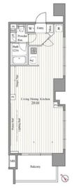 レジディア東銀座 1502 間取り図