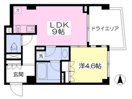 コートレアル三田綱町 302 間取り図