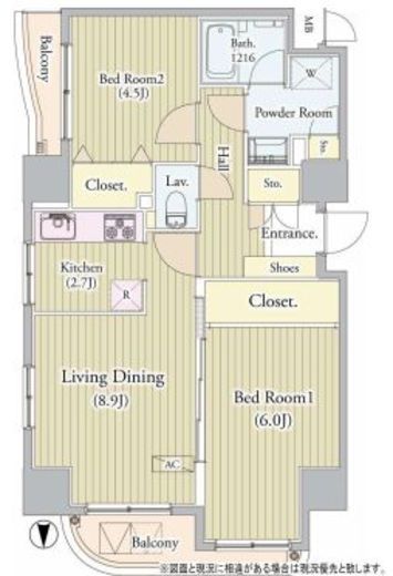 センテニアルタワー 1904 間取り図