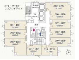 クロスオフィス内幸町 601 間取り図