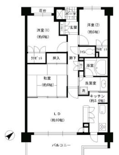 エスティメゾン巣鴨 403 間取り図