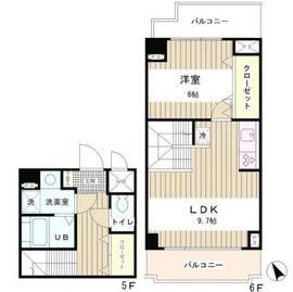 ラフィネ築地 506 間取り図