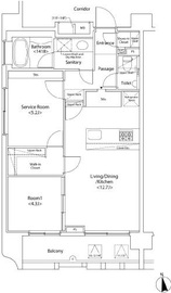 プライマル新宿若松町 1103 間取り図