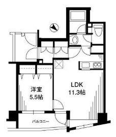 ジェイパーク乃木坂 6階 間取り図