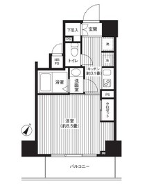 カスタリア初台 1102 間取り図