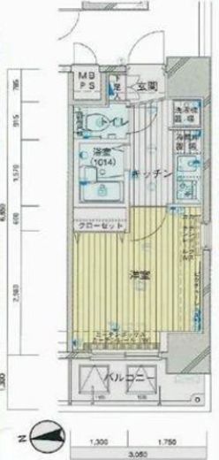 OLIO麻布十番 (オリオ麻布十番) 9階 間取り図