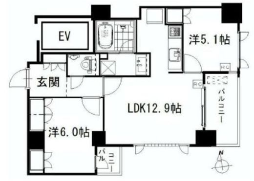 プレシス半蔵門 9階 間取り図