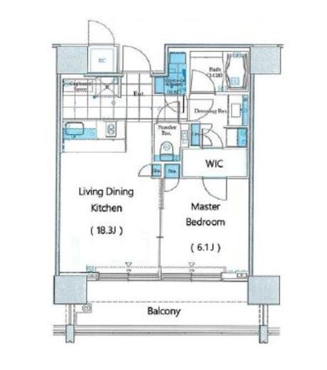 THE ROPPONGI TOKYO CLUB RESIDENCE 21階 間取り図