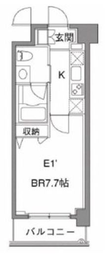 カスタリア中目黒 318 間取り図