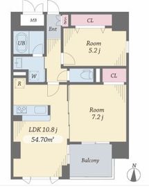 エルシノア住吉 202 間取り図