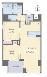 エルシノア住吉 601 間取り図