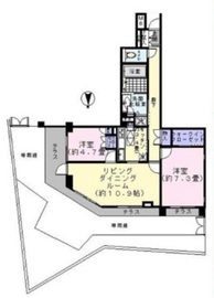 高輪・伊皿子坂ハイツ 1階 間取り図