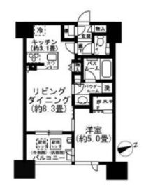 シティハウス四谷津の守坂 10階 間取り図