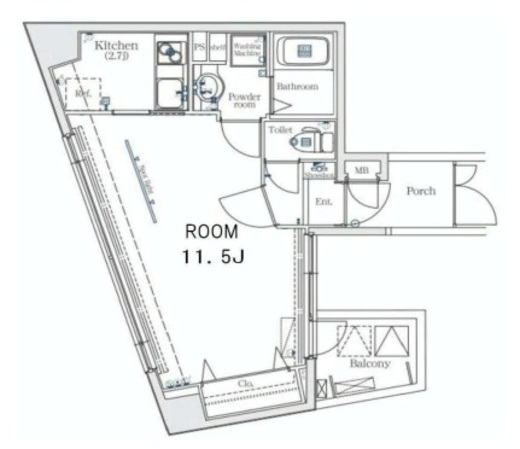 メイクスデザイン渋谷神泉 6階 間取り図