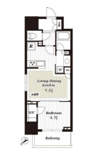 サンウッド東日本橋フラッツ 11階 間取り図