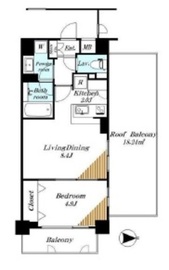 ラフィネ三田 5階 間取り図